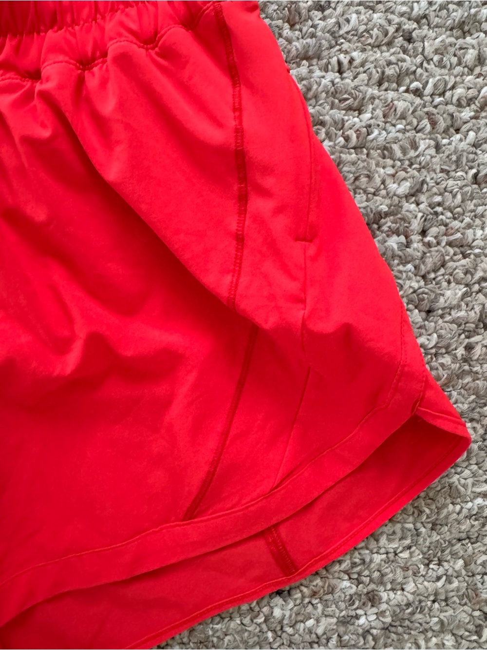 lululemon athletica Bright Red Women's Running Shorts - Picture 3 of 4